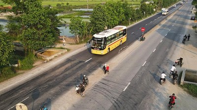 Một đoạn Quốc lộ 1 qua Hà Tĩnh. Ảnh: Báo Hà Tĩnh.