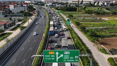 Một đoạn cao tốc Pháp Vân - Cầu Giẽ có quy mô 6 làn xe hiện hữu.