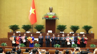 Công tác nhân sự đã được Quốc hội hoàn thành trong sáng 25/10. Ảnh HL