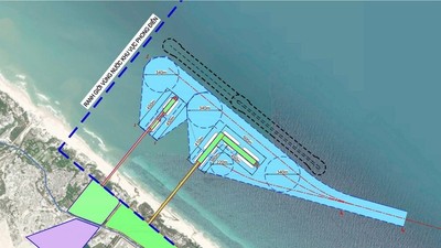Phối cảnh bến cảng số 2, 3 của bến cảng Phong Điền. 