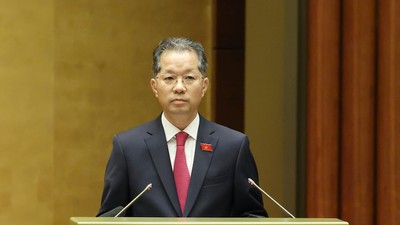  Tân Chánh án TAND Tối cao Nguyễn Văn Quảng phát biểu nhậm chức - Ảnh: Duy Linh. 