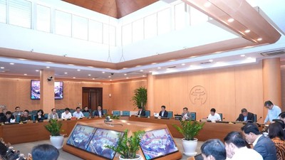 Một cuộc họp của UBND TP.Hà Nội.
