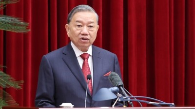 Tổng Bí thư Tô Lâm phát biểu bế mạc Hội nghị lần thứ 15 Ban chấp hành Trung ương Đảng khóa XIII - Ảnh VGP