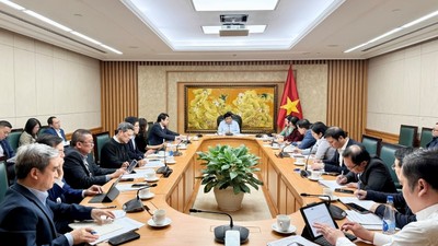 Phó thủ tướng Nguyễn Chí Dũng chủ trì cuộc họp. Ảnh: VGP.