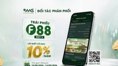 Thêm kênh sinh lời 10%/năm: Trái phiếu F88 đợt 3 “lên kệ” ứng dụng chứng khoán AAS PRO 