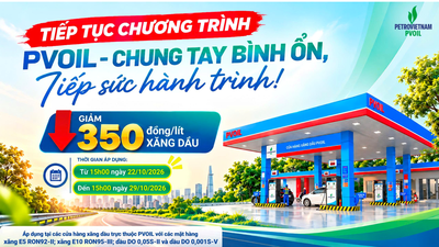 PVOIL tiếp tục giảm giá 350 đồng/lít xăng dầu đến ngày 29/10