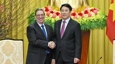 Chủ tịch nước Lương Cường tiếp Đặc phái viên Đảng, Nhà nước Cuba, Ủy viên Bộ Chính trị, Bộ trưởng Bộ Ngoại giao Cuba Bruno Rodríguez Parrilla.