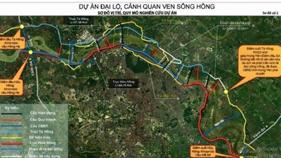 Theo đề xuất, dự án gồm tuyến đại lộ cảnh quan ven sông dài tổng cộng khoảng 80 km chạy dọc theo hai bên bờ sông từ cầu Hồng Hà đến cầu Mễ Sở. 