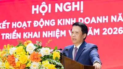 Ông Phạm Tiến Dũng - Ủy viên Ban Thường vụ Đảng ủy, Phó Thống đốc Ngân hàng Nhà nước dự và phát biểu chỉ đạo Hội nghị