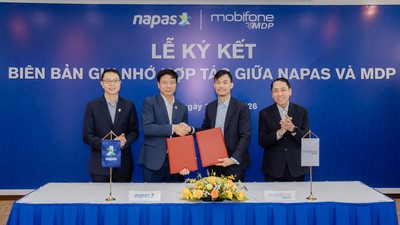 MDP và NAPAS ký Biên bản ghi nhớ hợp tác, thúc đẩy phát triển hạ tầng thanh toán quốc gia