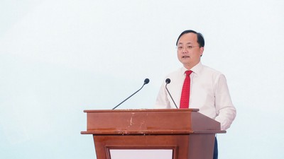 Ông Tô Huy Vũ, Chủ tịch Hội đồng Thành viên Agribank phát biểu tại buổi lễ