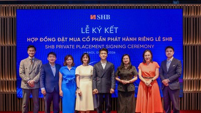 VinaCapital, Dragon Capital, KIM… nhiều quỹ lớn tại buổi lễ ký hợp đồng đặt mua cổ phần phát hành riêng lẻ SHB