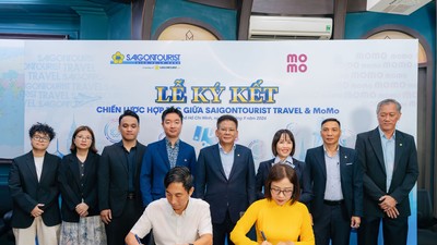 Lễ ký kết diễn ra tại Trụ sở chính Lữ hành Saigontourist, với sự tham dự của ông Nguyễn Thành Lưu - Tổng Giám đốc Lữ hành Saigontourist; ông Nguyễn Hoành Tiến - Phó Tổng Giám đốc Cấp cao - Thành viên ban điều hành, phụ trách Đơn vị Kinh doanh Giải pháp Tiếp thị và Phân phối MoMo; cùng phụ trách các bộ phận chuyên môn 