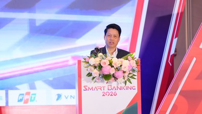 Ông Phạm Tiến Dũng, Phó Thống đốc Ngân hàng Nhà nước phát biểu tại Sự kiện