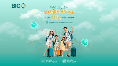 BIC ưu đãi 30% phí bảo hiểm du lịch