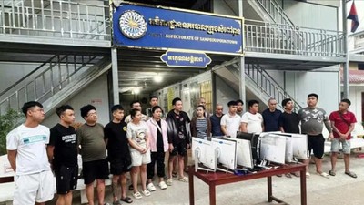 Các đối tượng bị lực lượng chức năng bắt giữ. Ảnh: Duy Chiến