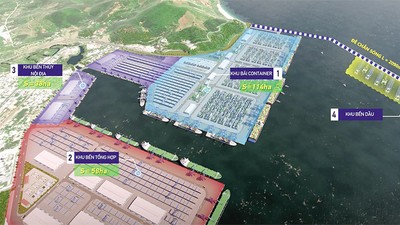 Phối cảnh quy hoạch tổng thể Cảng Liên Chiểu - Đà Nẵng. 