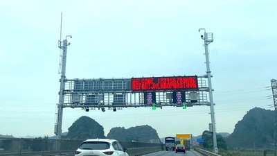 Hệ thống ITS trên cao tốc Mai Sơn - quốc lộ 45 đã cơ bản hoàn thành lắp đặt thiết bị và đang vận hành thử nghiệm.