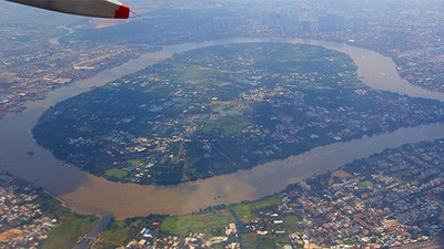 Một góc bán đảo Bình Quới - Thanh Đa nhìn từ trên cao - Ảnh: Lê Toàn