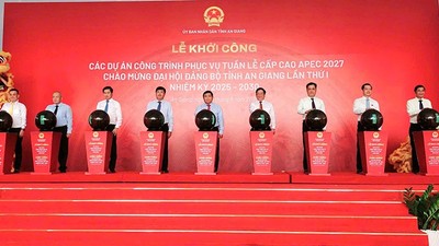 Tỉnh An Giang đã khởi công các dự án, công trình phục vụ Tuần lễ cấp cao APEC 2027. Ảnh: Khánh Thùy
