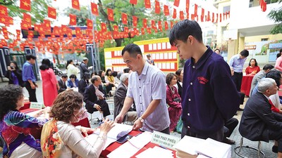 Trên 99% cử tri cả nước đã đi bầu cử. Ảnh: Đức Thanh 