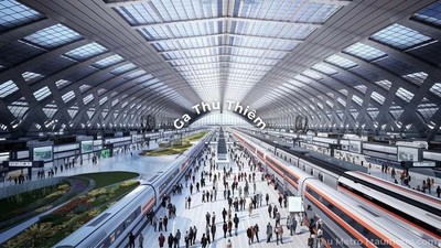 Phối cảnh ga Thủ Thiêm điểm đầu của tuyến đường sắt Thủ Thiêm - Long Thành