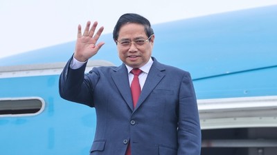 Thủ tướng Chính phủ Phạm Minh Chính cùng đoàn đại biểu cấp cao Việt Nam đã về tới Hà Nội, kết thúc tốt đẹp chuyến thăm chính thức Liên bang Nga từ ngày 22-25/3 - Ảnh: VGP.