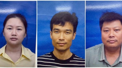 Các đối tượng vừa bị Bộ công an khởi tố bắt giam từ trái qua phải: Ngô Thị Thảo, Trần Quang Chiến, Vương Lê Vĩnh Nhân (ảnh Bộ Công an) 