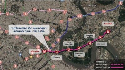 Tuyến metro Bến Thành - Thủ Thiêm sẽ động thổ xây dựng trong tháng 4/2026