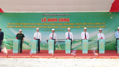 Dự án cầu Đình Khao đã được khởi công vào ngày 19/12/2025. Nguồn: www.vinhlong.gov.vn