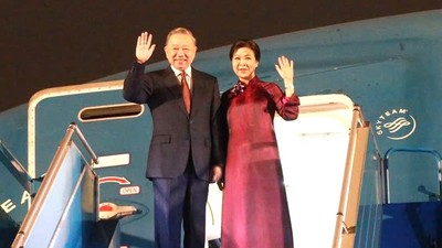 Tổng Bí thư, Chủ tịch nước Tô Lâm và Phu nhân rời Hà Nội, lên đường thăm cấp Nhà nước đến Trung Quốc.