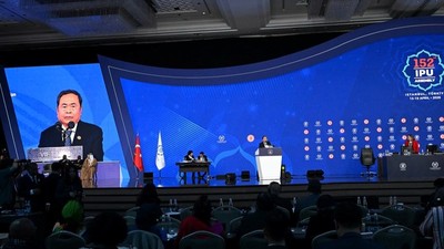 Chủ tịch Quốc hội Trần Thanh Mẫn phát biểu tại Phiên thảo luận chung của Đại hội đồng Liên minh Nghị viện Thế giới lần thứ 152.