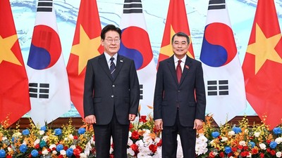 Thủ tướng Chính phủ Lê Minh Hưng hội kiến Tổng thống Hàn Quốc Lee Jae Myung 