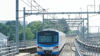 Một đoạn tuyến metro Bến Thành - Suối Tiên.