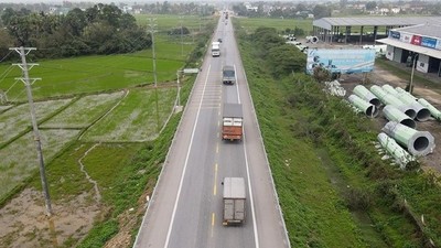 Một đoạn tuyến tránh Hà Tĩnh hiện có quy mô 2 làn xe.