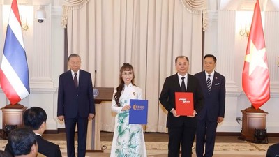 Tổng Bí thư, Chủ tịch nước Tô Lâm và Thủ tướng Thái Lan chứng kiến lễ trao văn kiện hợp tác hai nước 