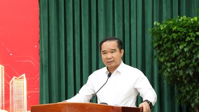 Chủ tịch UBND TP.HCM Nguyễn Văn Được phát biểu tại hội nghị. Ảnh: TT. 