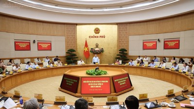 Đồng chí Phạm Gia Túc, Ủy viên Bộ Chính trị, Phó Bí thư Thường trực Đảng ủy Chính phủ, Phó Thủ tướng Thường trực, Phó Trưởng Ban Chỉ đạo Bảo vệ nền tảng tư tưởng của Đảng, đấu tranh phản bác các quan điểm sai trái, thù địch (Ban Chỉ đạo 35) Trung ương, Trưởng Ban Chỉ đạo 35 Đảng ủy Chính phủ dự cuộc làm việc của Đoàn kiểm tra Ban Chỉ đạo 35 Trung ương với Ban Thường vụ Đảng ủy Chính phủ - Ảnh: VGP.
