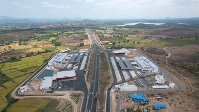 Trạm dừng nghỉ Km205+092 thuộc Dự án thành phần Vĩnh Hảo - Phan Thiết trên tuyến cao tốc Bắc - Nam phía Đông. 