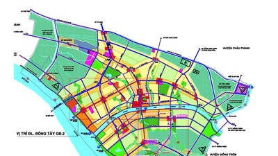Vị trí Đại lộ Đông Tây (giai đoạn 2).