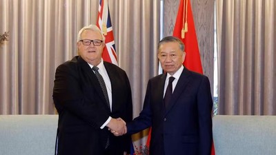 Tổng Bí thư, Chủ tịch nước Tô Lâm hội kiến Chủ tịch Quốc hội New Zealand Gerry Brownlee. (Ảnh: Thống Nhất/TTXVN)