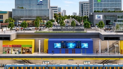 Phối cảnh ga metro Bình Dương - Ảnh: MAUR