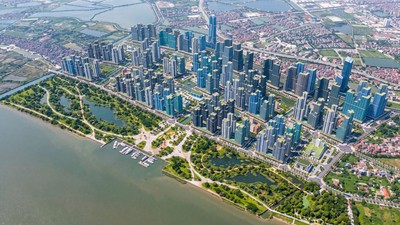 Phối cảnh Dự án đầu tư xây dựng Trục Đại lộ cảnh quan sông Hồng.