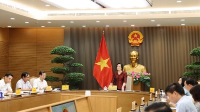 Phó Thủ tướng Phạm Thị Thanh Trà, Chủ tịch Ủy ban Quốc gia về Người cao tuổi Việt Nam phát biểu tại Hội nghị - Ảnh: chinhphu.vn/