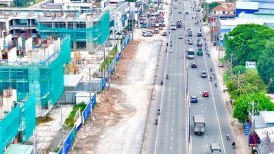 Quốc lộ 13 đoạn qua khu vực Bình Dương sắp hoàn thành mở rộng từ 8 - 10 làn xe 