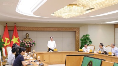 Phó Thủ tướng Hồ Quốc Dũng chủ trì cuộc họp chuyên đề về tiến độ triển khai các nhiệm vụ phát triển công nghệ chiến lược - Ảnh: chinhphu.vn.