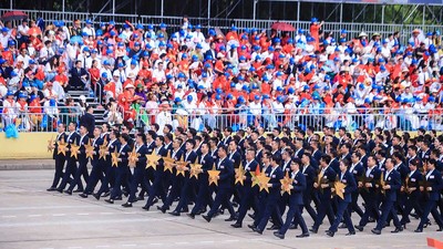 Khối Doanh nhân Việt Nam tại đại lễ A80 - những “người lính thời bình” trên mặt trận kinh tế (Ảnh: H.N)