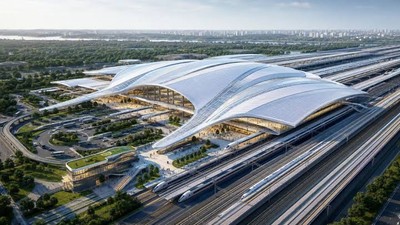 Phối cảnh Tổ hợp ga đường sắt Ngọc Hồi.