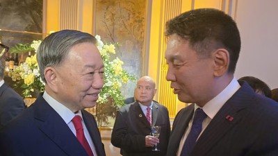 Tổng Bí thư, Chủ tịch nước Tô Lâm gặp Tổng thống Mông Cổ Ukhnaagiin Khürelsükh. (Ảnh: TTXVN)