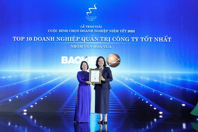 Bảo Việt được vinh danh Top 10 Doanh nghiệp Quản trị công ty tốt nhất 